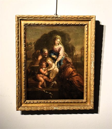 Sainte Famille avec saint Jean-Baptiste enfant et sainte Élisabeth.